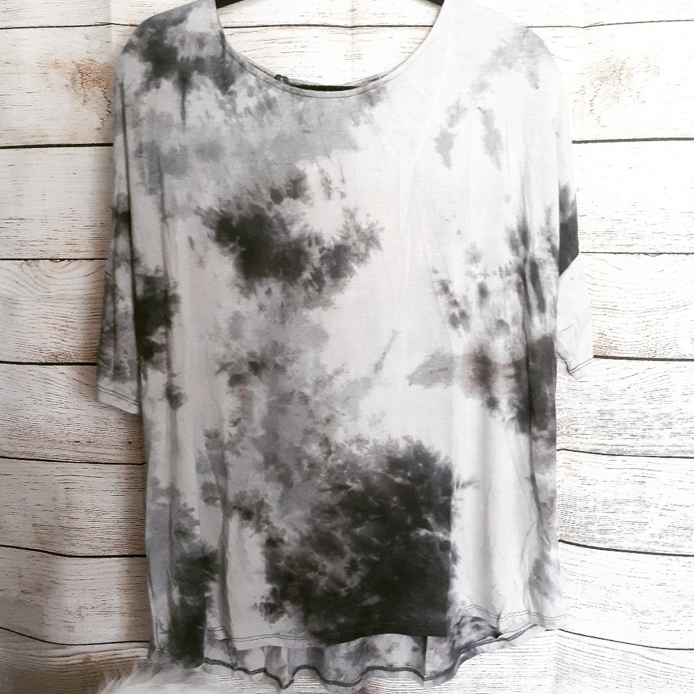 Tie Dye Criss Cross Back Top